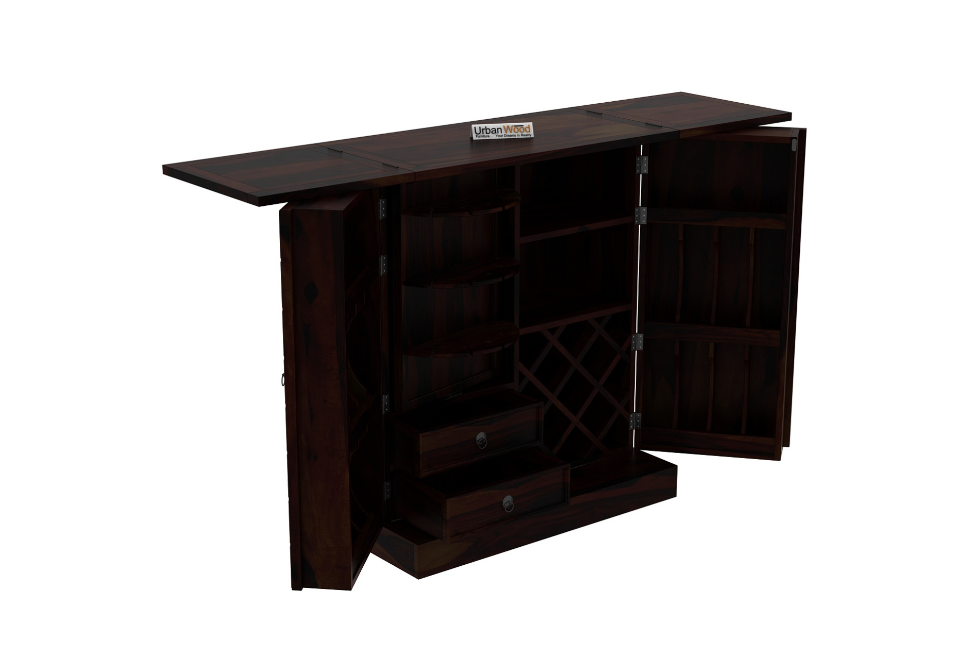 Buy Bar (Walnut Finish) Online in India UrbanWood